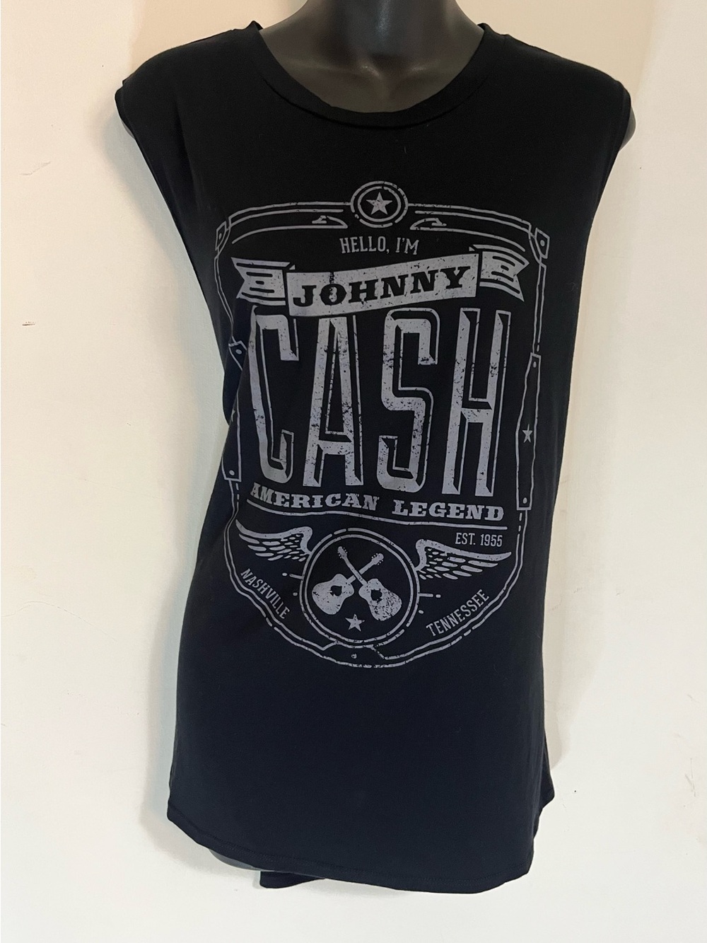 Black Graphic Muscle Tee - Men's